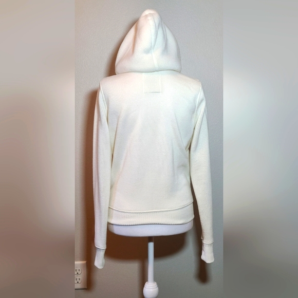 Authentic American Heritage Ivory Fleece Lined Hoodie Juniors Size Medium - Picture 5 of 7